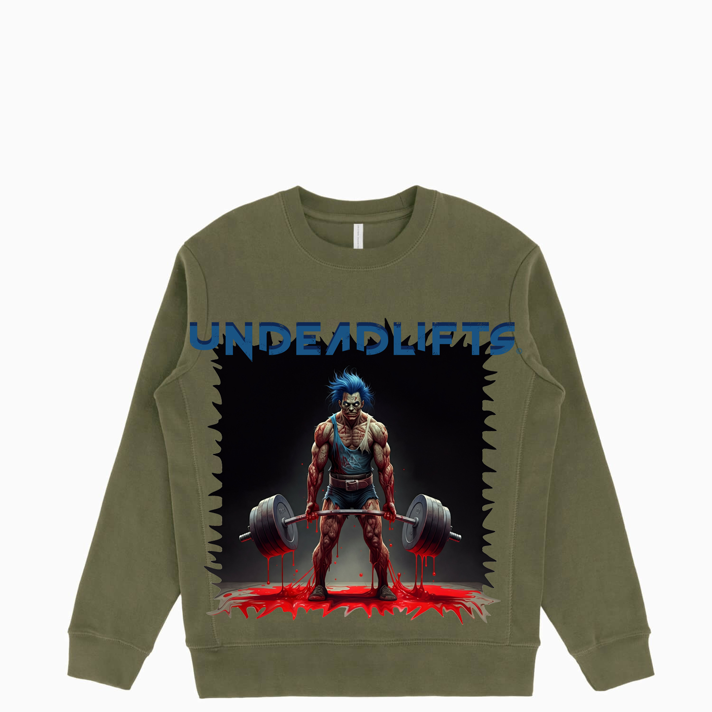 The Alpha Graphic Crewneck - Olive Green