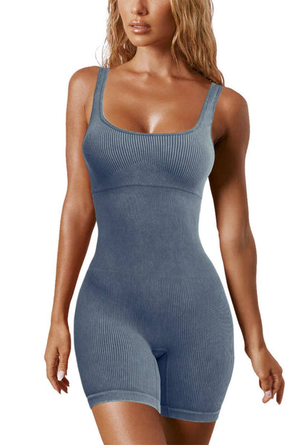 Seamless Mineral-Wash Shaping Romper