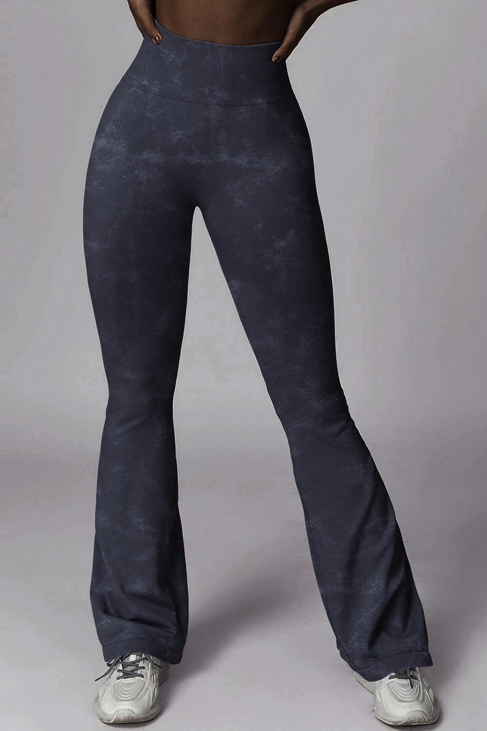 Dark Gray Mineral Wash Seamless Yoga Leggings