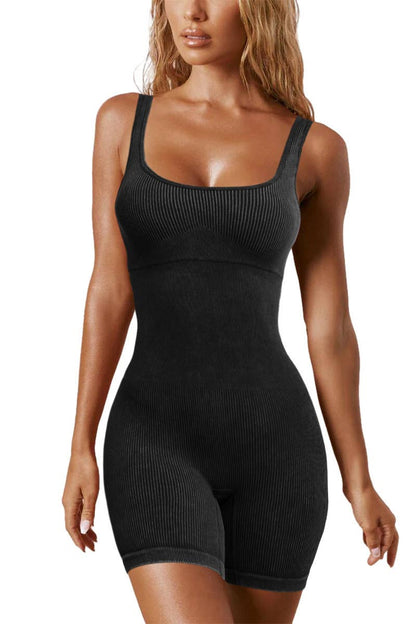 Seamless Mineral-Wash Shaping Romper