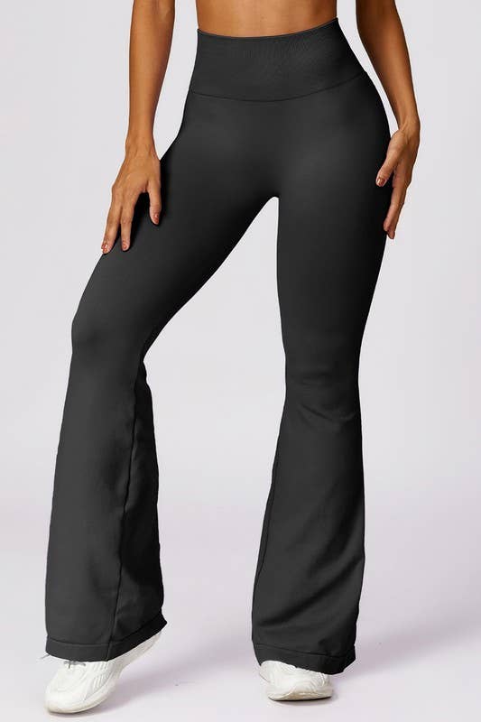 Premium Seamless Mineral Wash Activewear Yoga Wide Leg Workout Pants